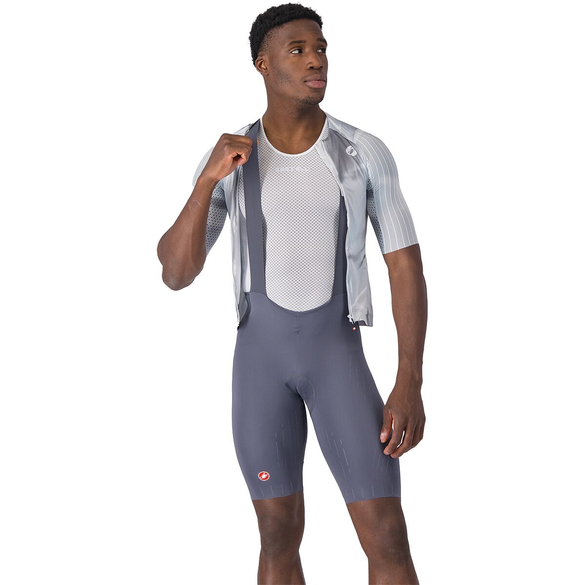 Image of Castelli Free Aero Race S Bib Short - Men's Smoky Gray, S
