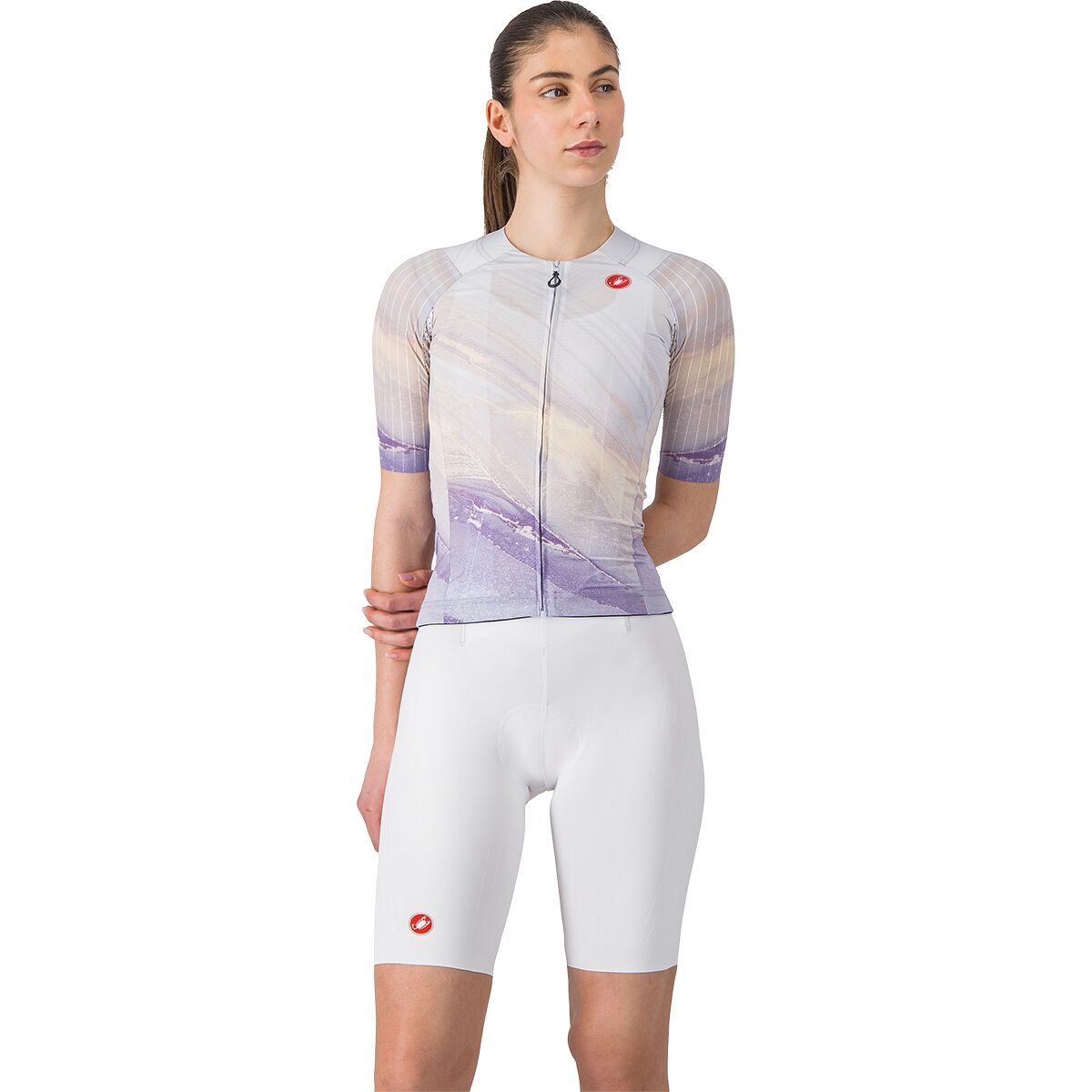 Image of Castelli Free Aero Race S Bib Short - Women's White, L