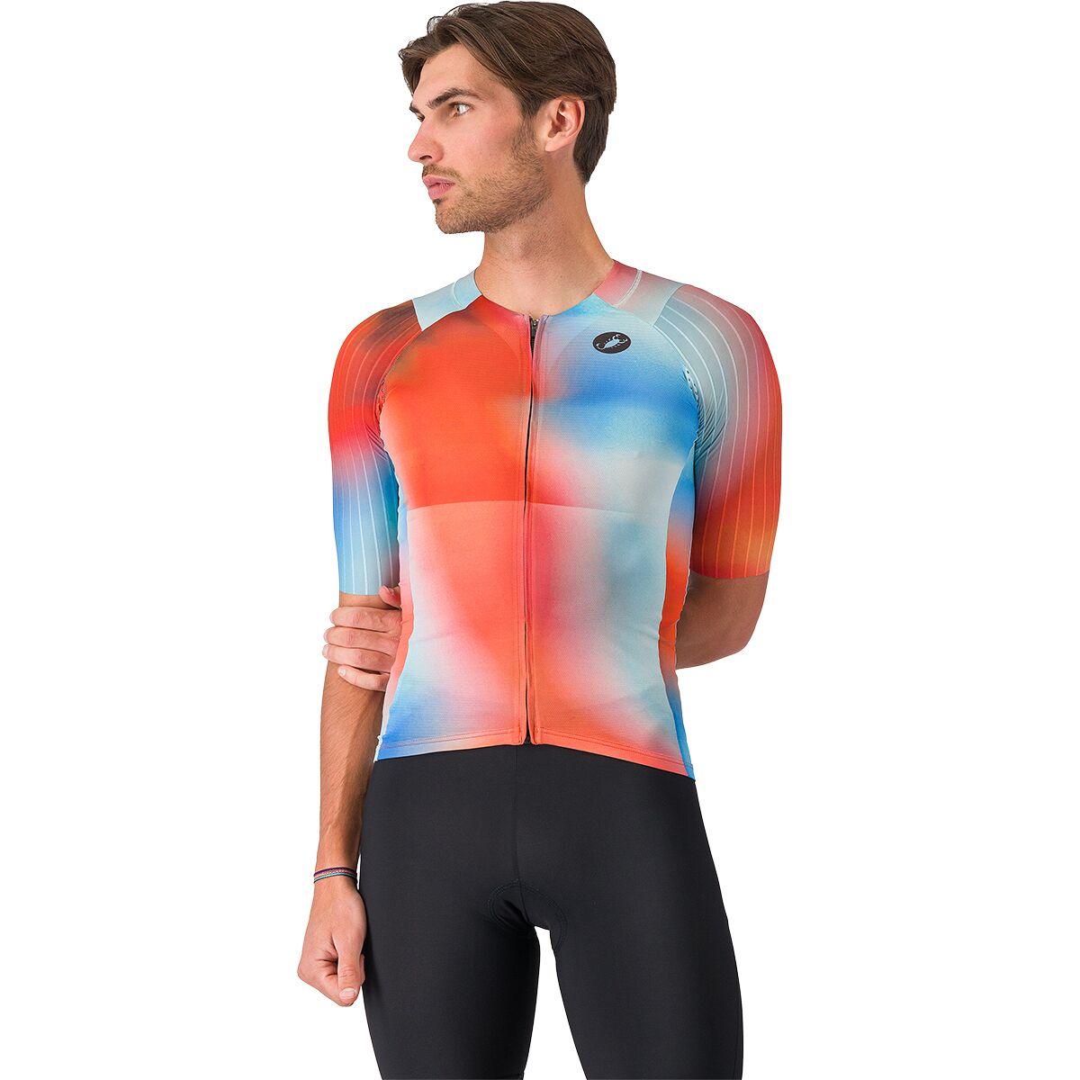 Image of Castelli Free Speed 3 Race Tri Top - Men's Paprika/Winter Sky, 3XL
