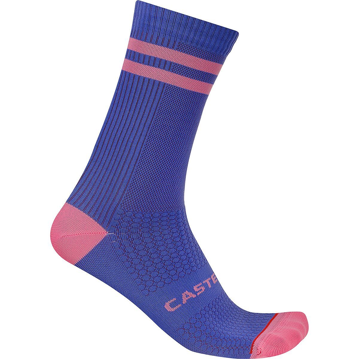 Image of Castelli Originale 18 Sock Ultraviolet/Rosa Giro, S/M