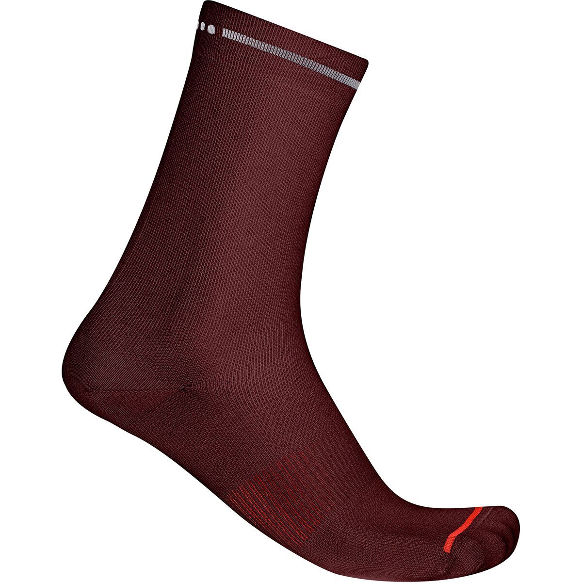Image of Castelli Premio Evo 18 Sock Deep Bordeaux, XXL