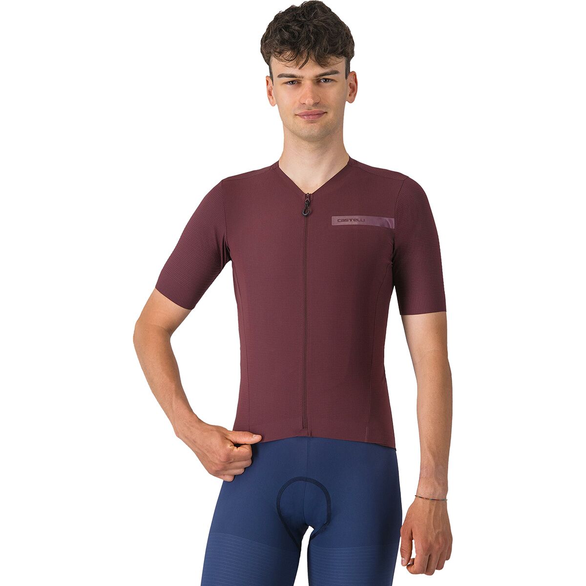 Image of Castelli Premio Evo Short-Sleeve Jersey - Men's Deep Bordeaux, L