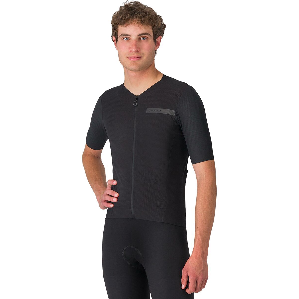 Image of Castelli Premio Evo Short-Sleeve Jersey - Men's Light Black/Black, L