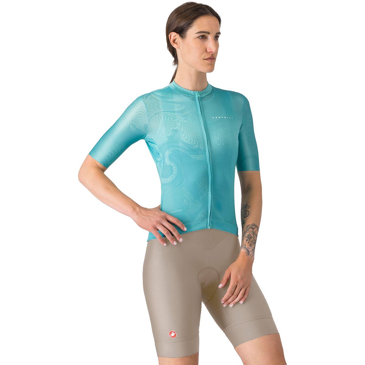 Image of Castelli Prima 2 DT Bib Short - Women's Clay/Ivory, XL