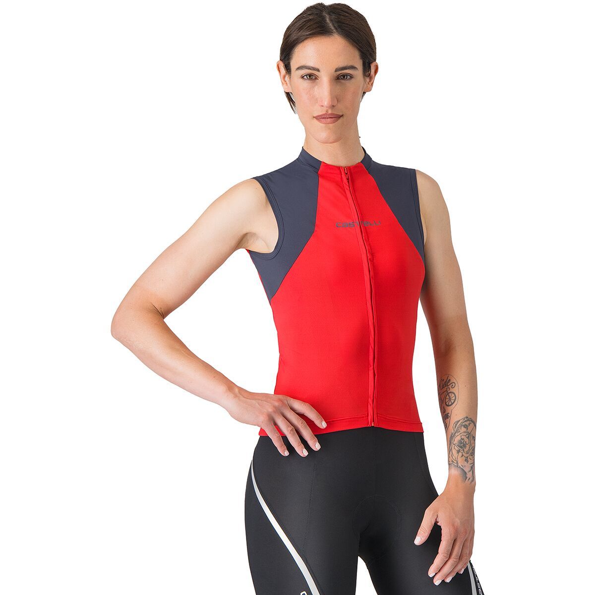 Image of Castelli Sole Sleeveless Jersey - Women's Hibiscus/Twilight Blue, M