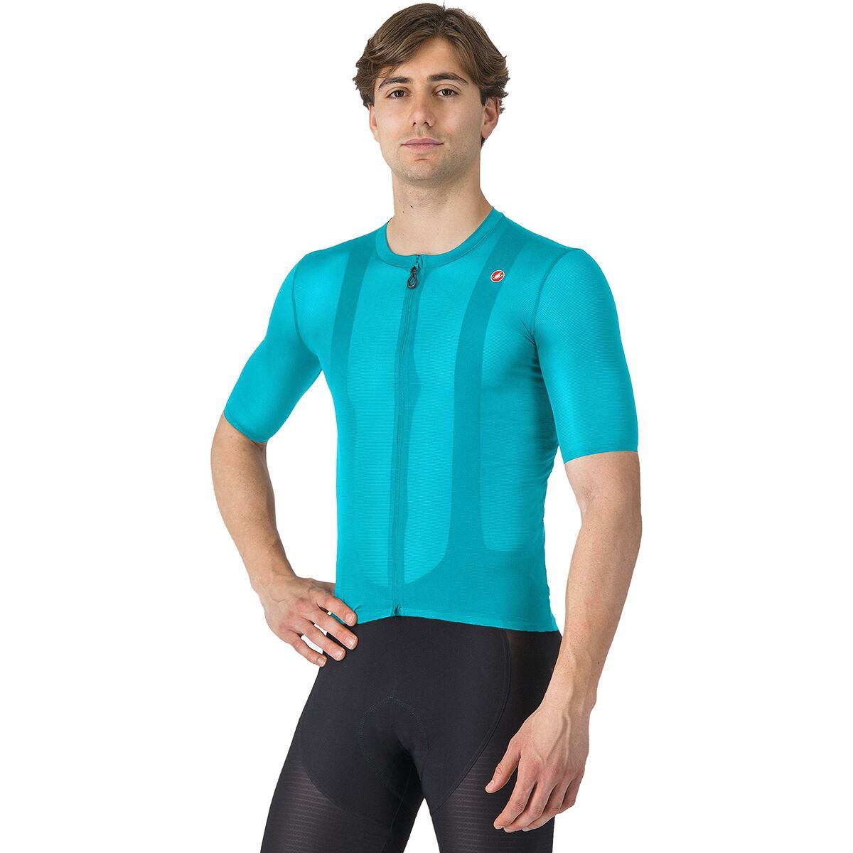 Image of Castelli Superleggera A/C Short-Sleeve Jersey - Men's Pool Blue, L