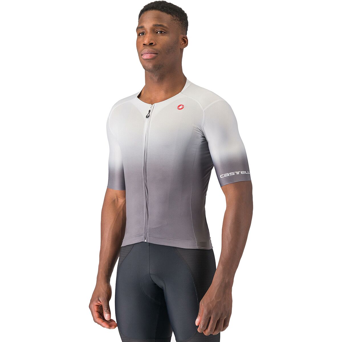 Image of Castelli UPF Short-Sleeve Jersey - Men's Silver Gray, XXL