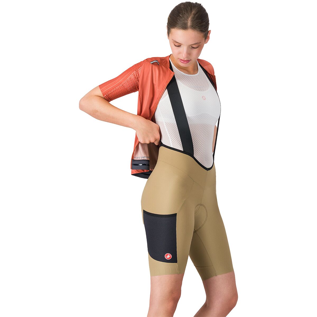 Image of Castelli Unlimited Endurance DT Bib Short - Women's Elmwood/Black, S