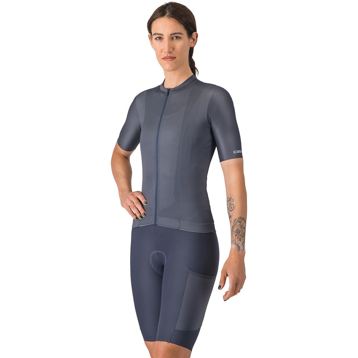 Image of Castelli Unlimited Endurance DT Bib Short - Women's Twilight Blue, L