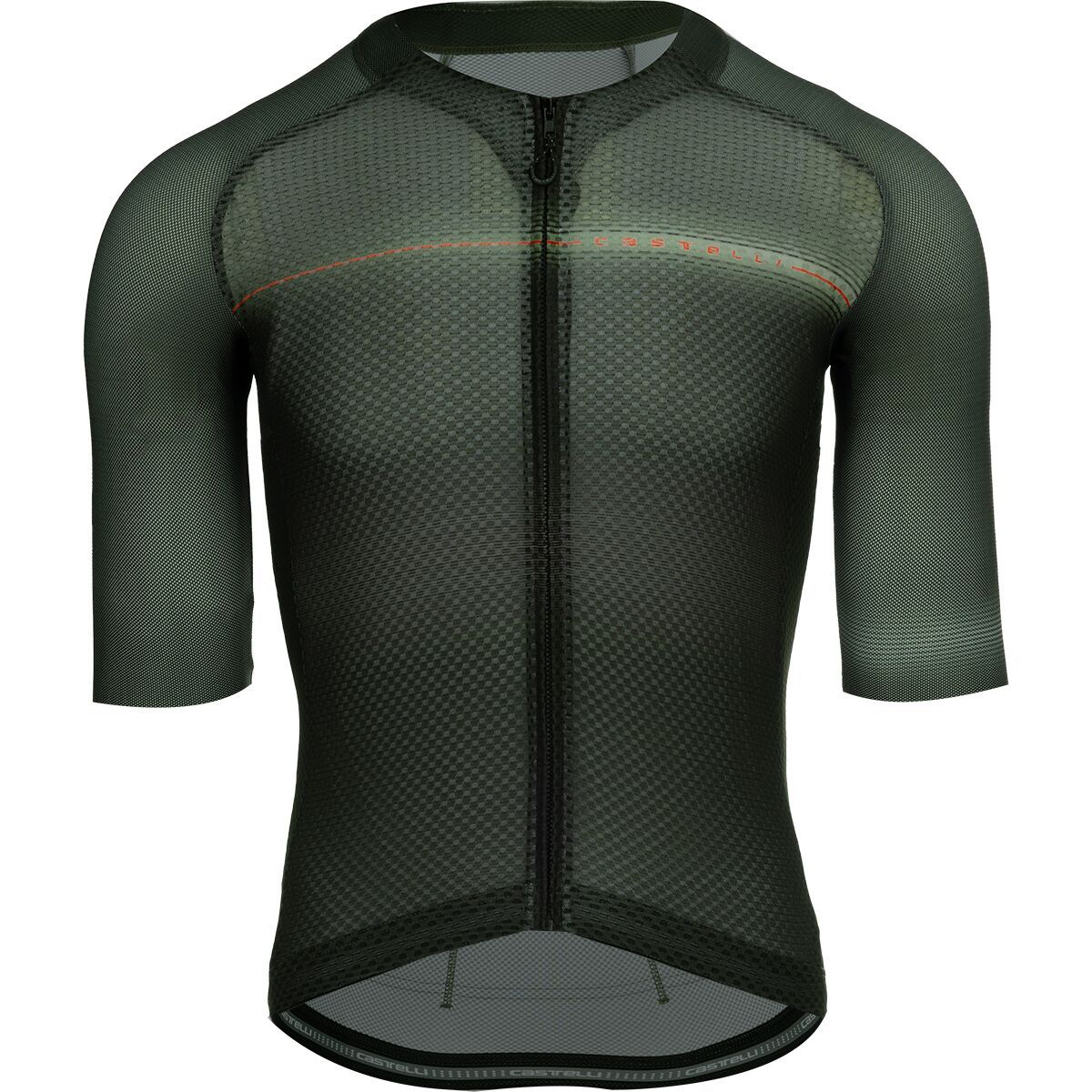 Image of Castelli Climber's A/C Limited Edition Jersey - Men's Deep Green/Defender Green/Fiery Red, L