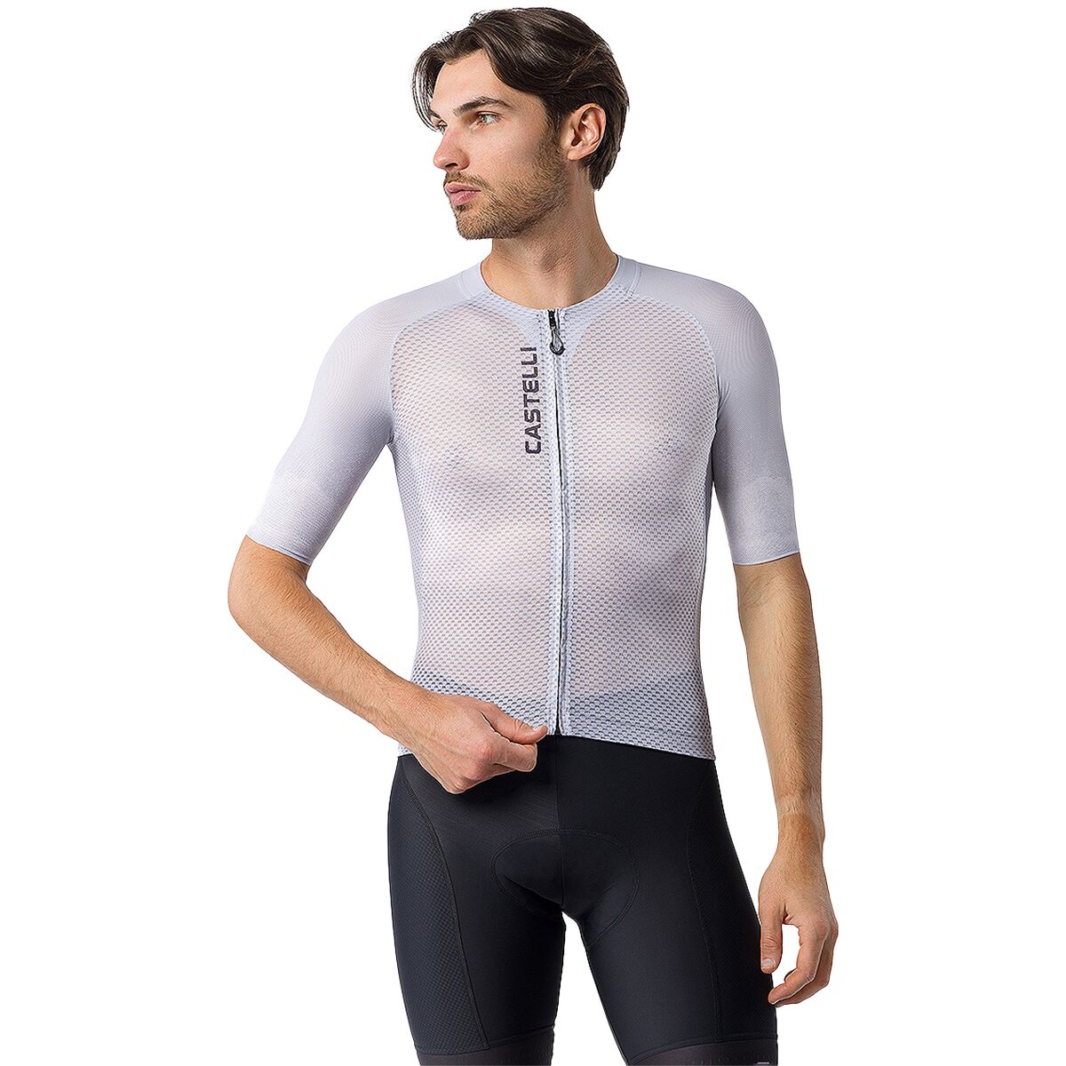 Image of Castelli Climber's A/C Limited Edition Jersey - Men's Silver Gray/Belgian Blue, S