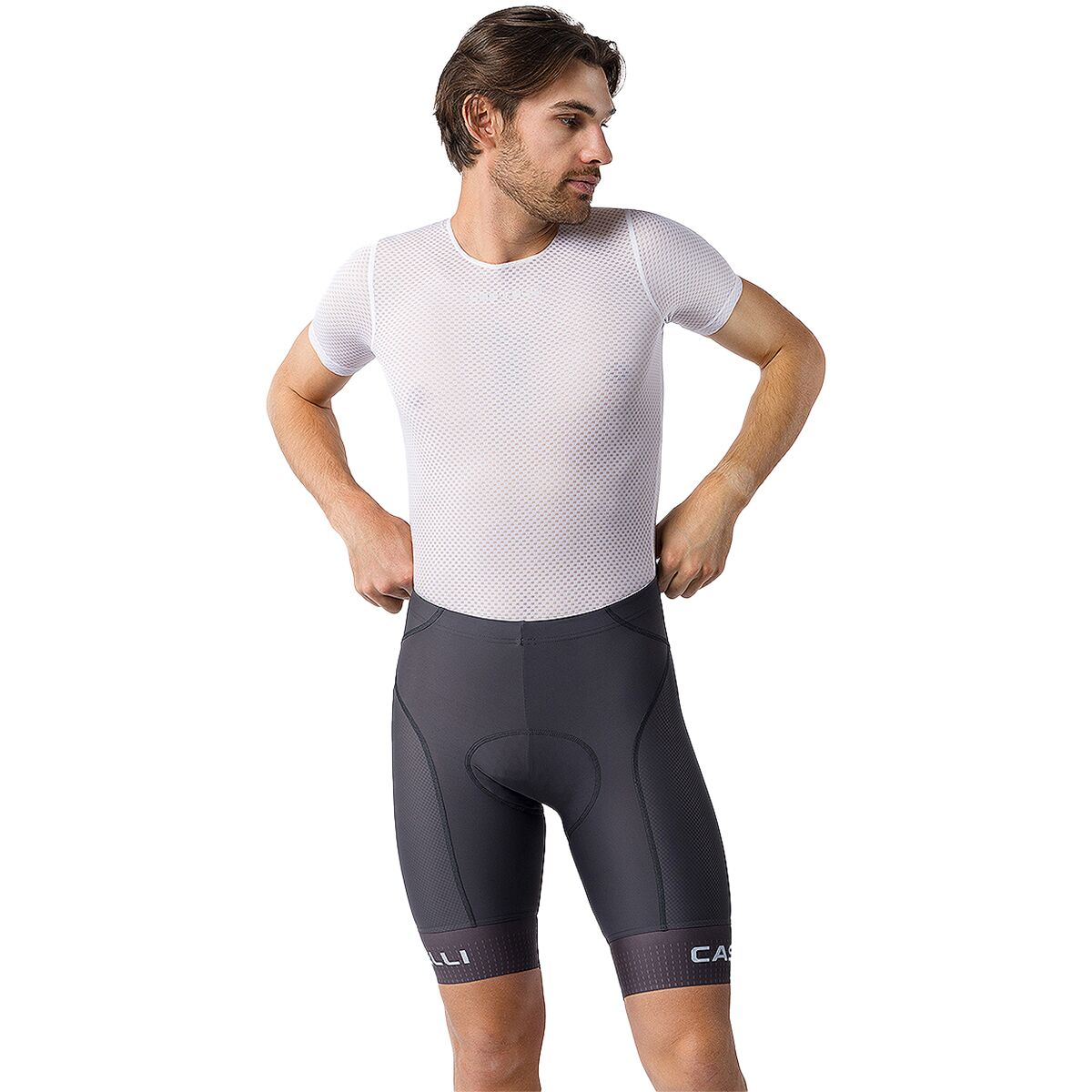 Image of Castelli Competizione 2 Limited Edition Short - Men's Dark Gray/Winter Sky/Ivory, 3XL