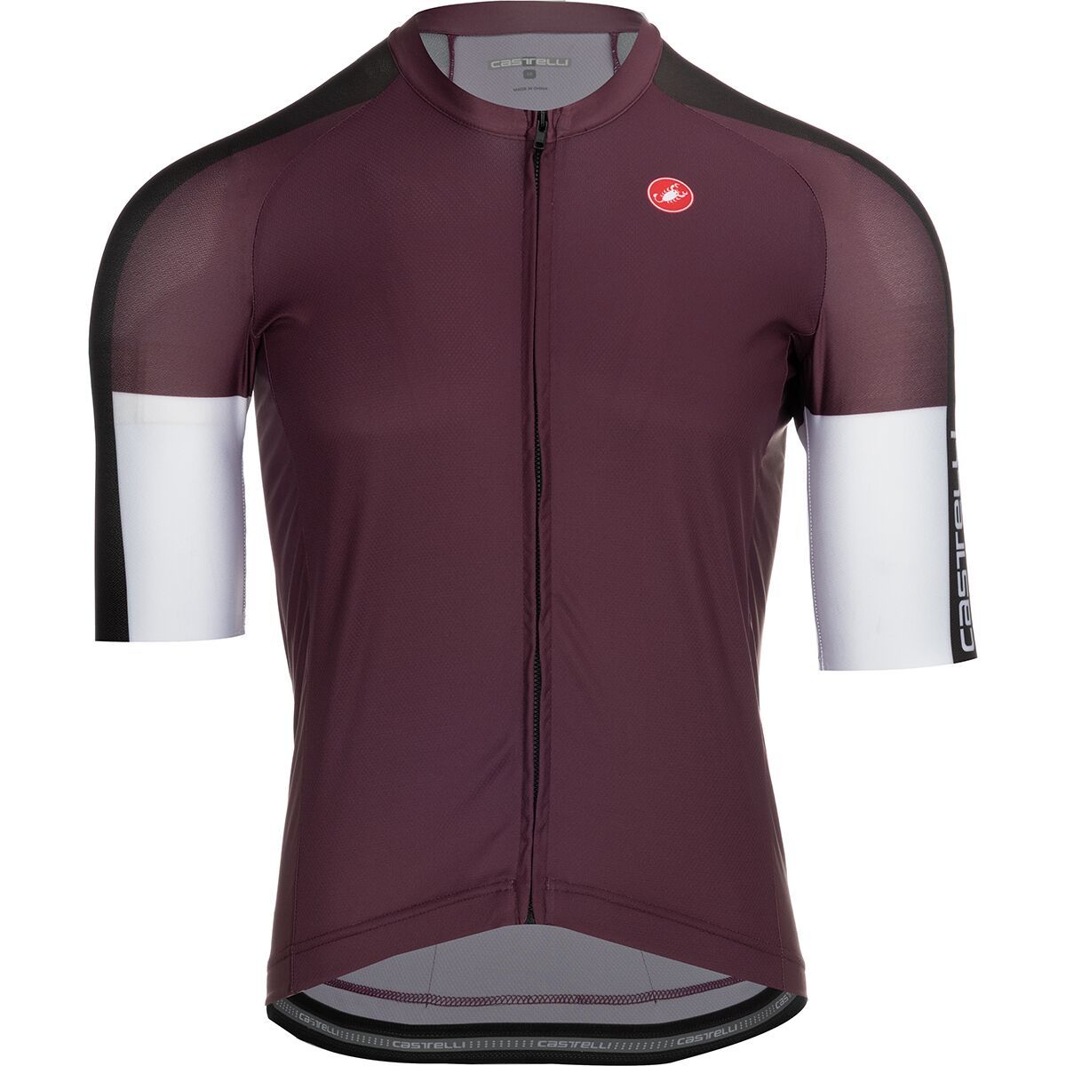 Image of Castelli Entrata 6 Limited Edition Jersey - Men's Deep Bordeaux/Black/White, S