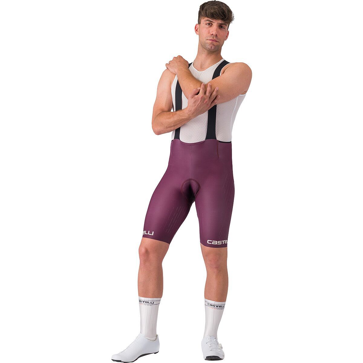 Image of Castelli Free Aero Race S Limited Edition Bibshort - Men's Deep Bordeaux/Silver Moon, L