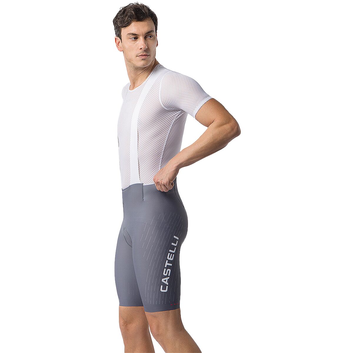 Image of Castelli Free Aero Race S Limited Edition Bibshort - Men's Smoky Gray/White, XL