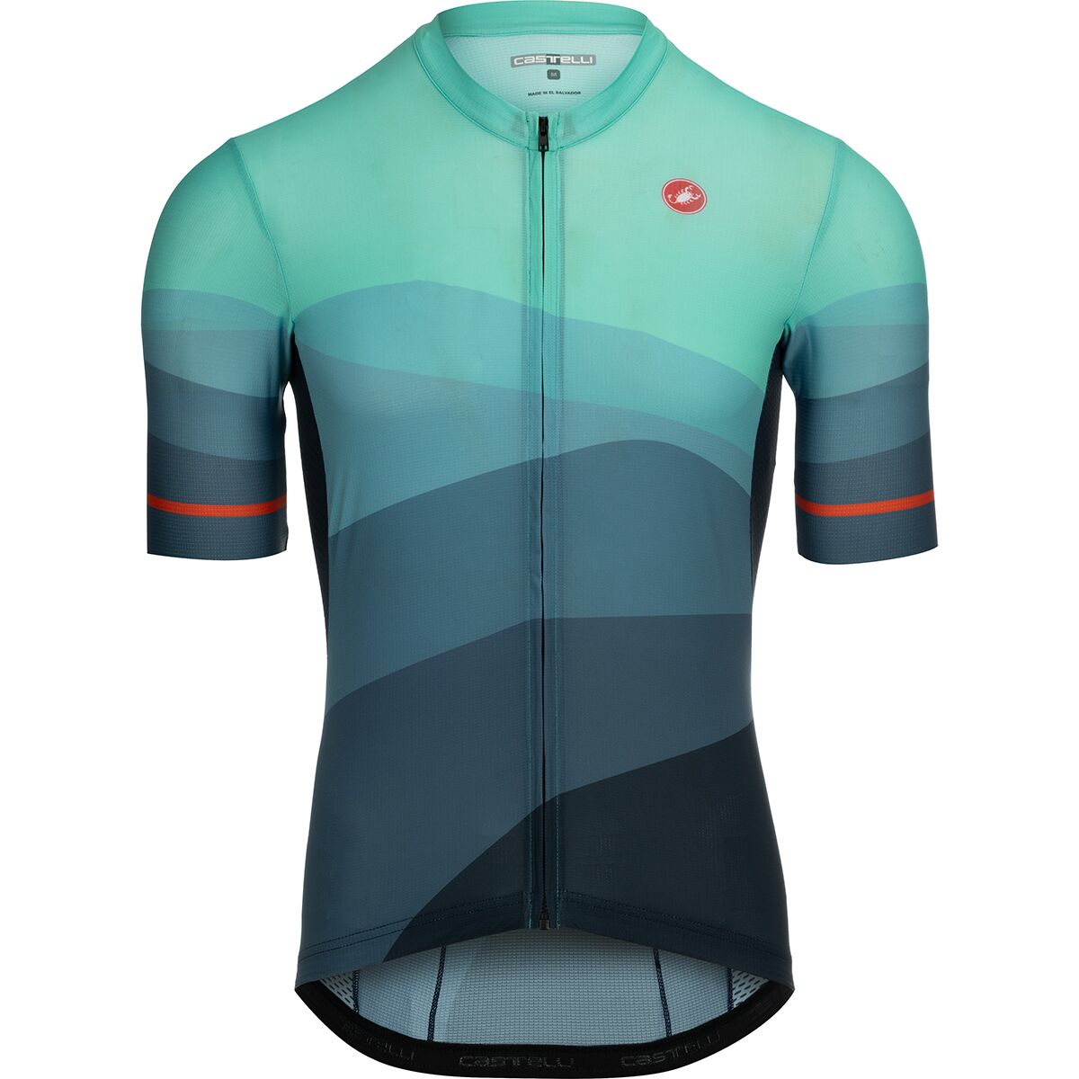Image of Castelli Orizzonte Limited Edition Jersey - Men's Belgian Blue/Pool Blue/Fiery Red, S