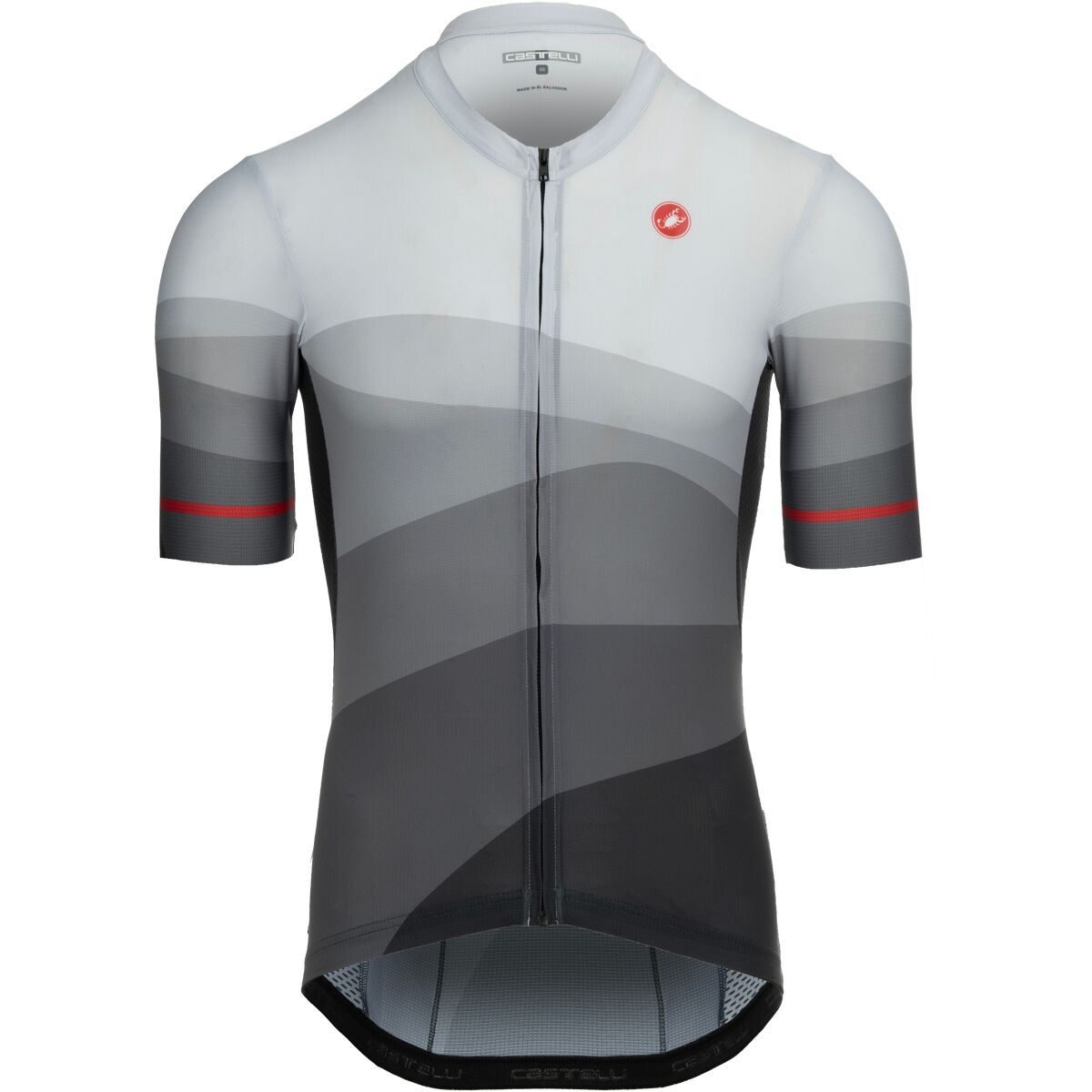 Image of Castelli Orizzonte Limited Edition Jersey - Men's Dark Gray/Silver Gray/Red, L