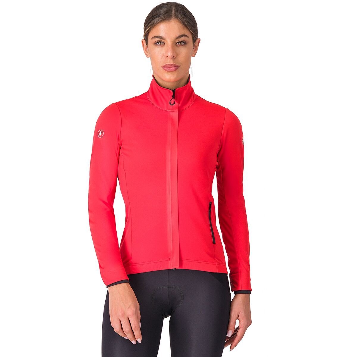 Image of Castelli Alpha 150 Jacket - Women's Hibiscus/Black, S