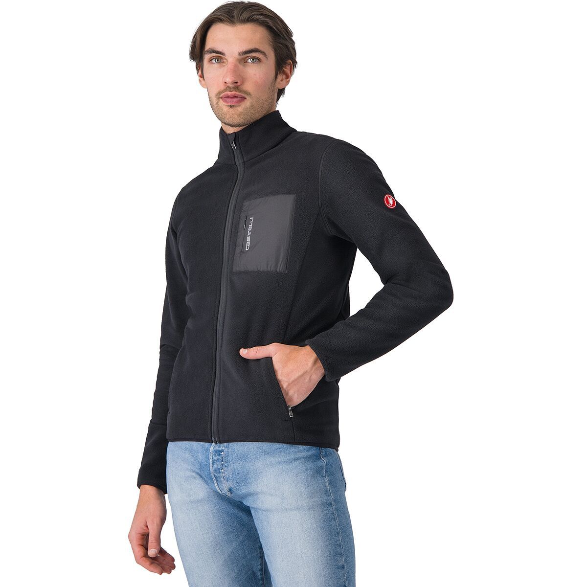 Image of Castelli Classico Fleece Jacket - Men's Black, XL