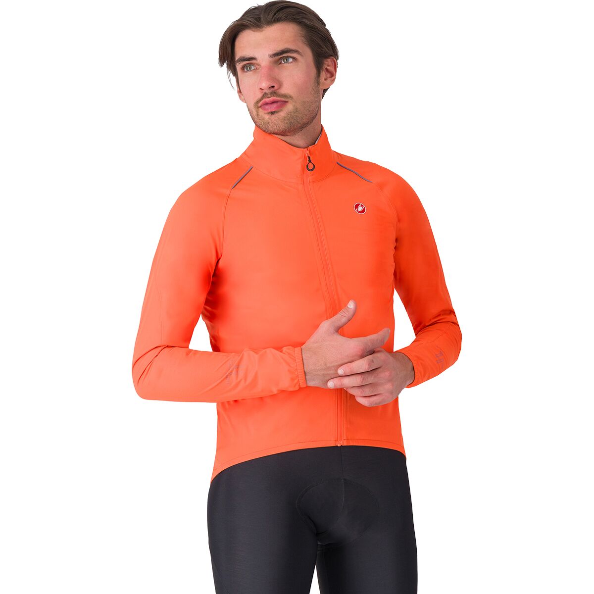Image of Castelli Emergency 3 Rain Jacket - Men's Brilliant Orange, XXL