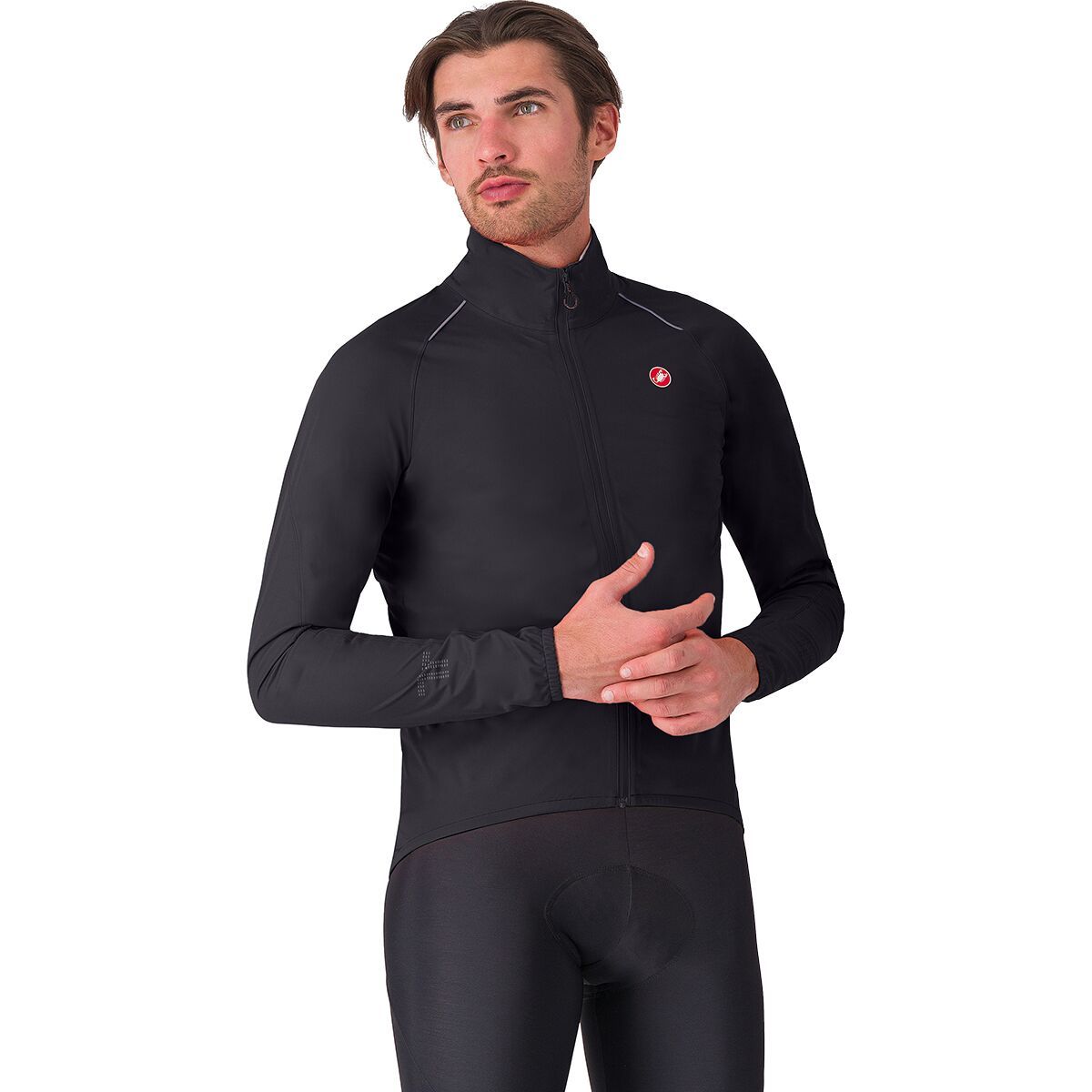 Image of Castelli Emergency 3 Rain Jacket - Men's Light Black, 3XL