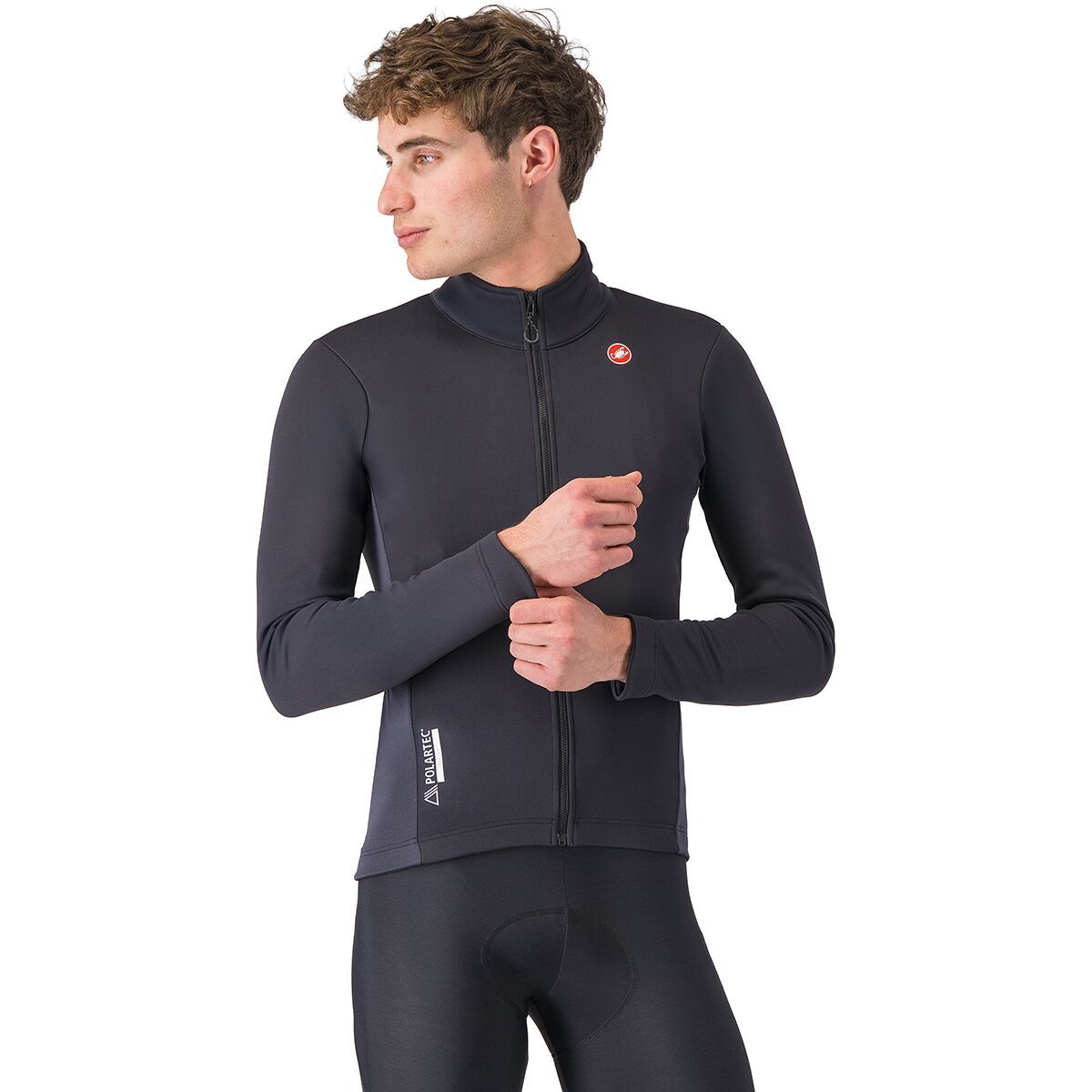 Image of Castelli Entrata 2 Jacket - Men's Light Black/Dark Gray, XXL