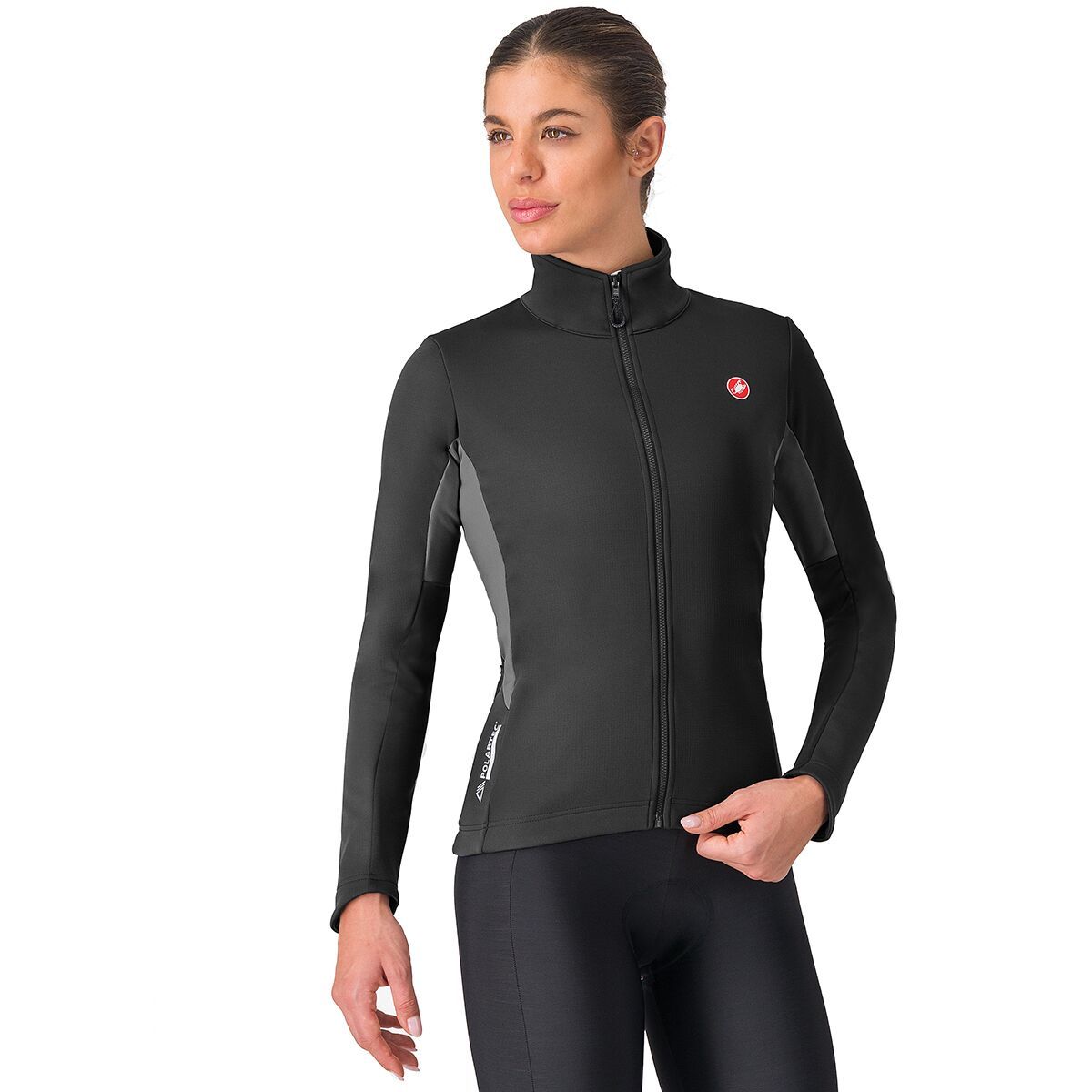 Image of Castelli Entrata 2 Jacket - Women's Light Black/Dark Gray, L