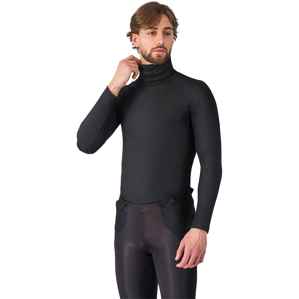 Image of Castelli Flanders 2 High Neck Warmer Long-Sleeve Baselayer - Men’s Black, S
