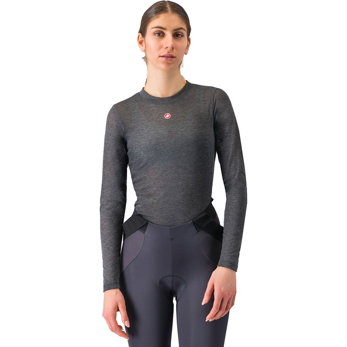 Image of Castelli Medio Base Layer Long-Sleeve Top - Women's Melange Gray, XS