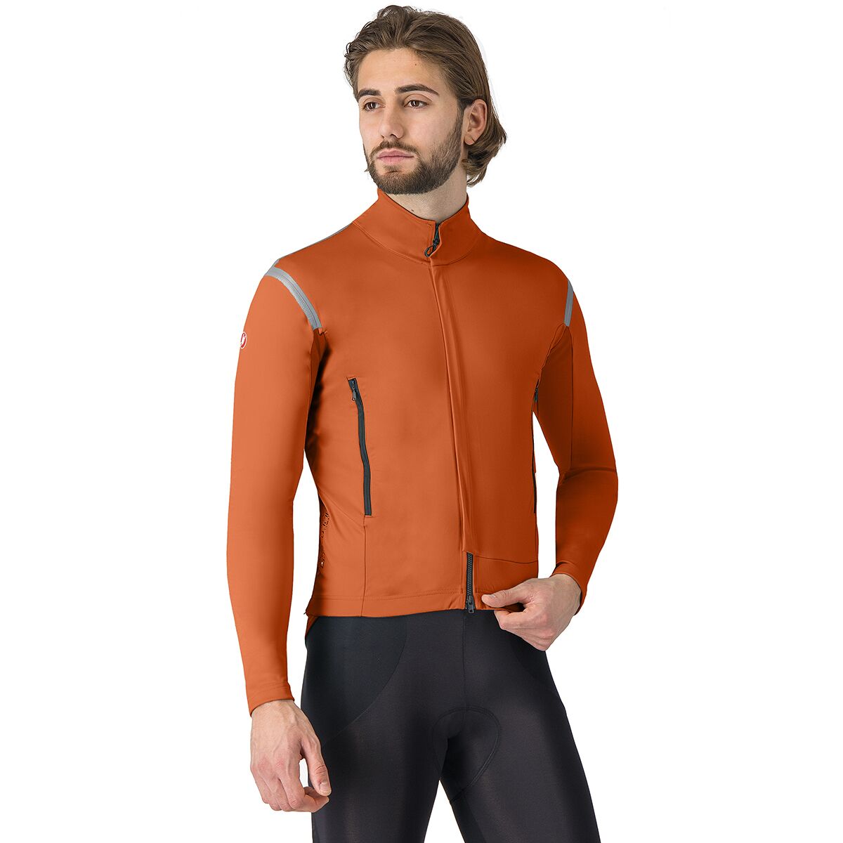 Image of Castelli Perfetto RoS 3 Jacket - Men's Mocha/Black Reflex, M