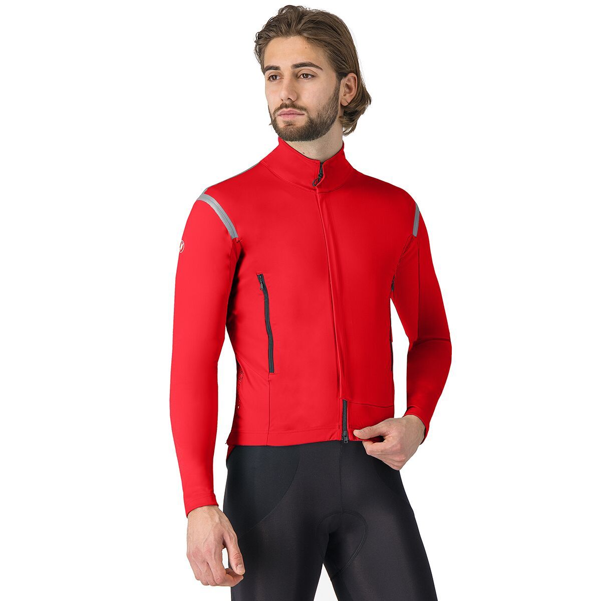 Image of Castelli Perfetto RoS 3 Jacket - Men's Rich Red/Black Reflex, M