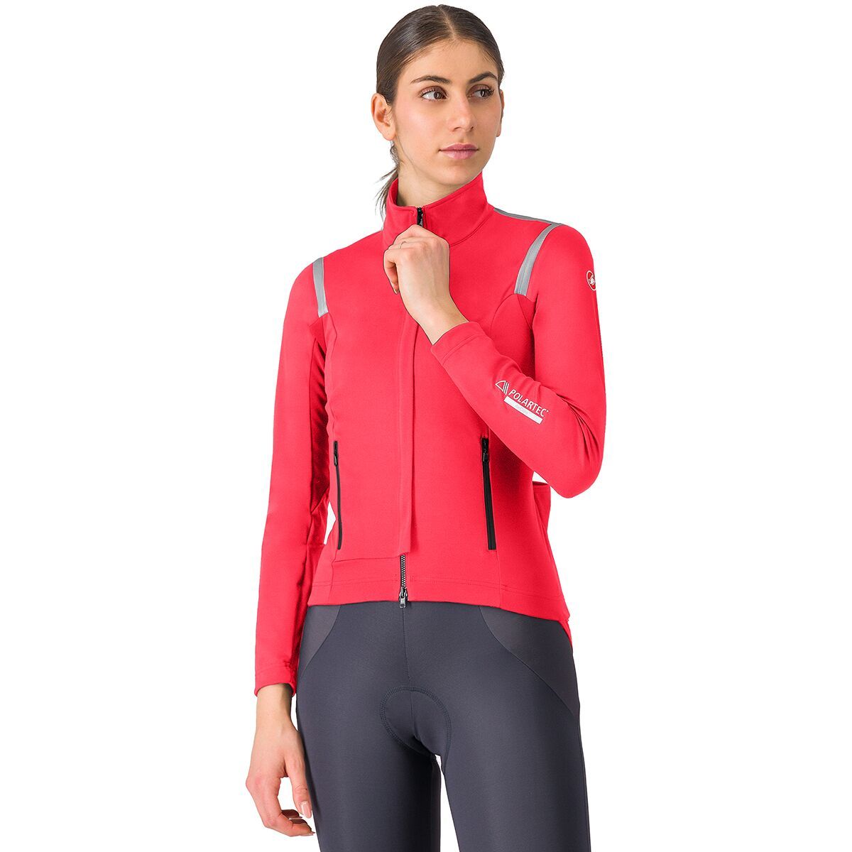 Image of Castelli Perfetto RoS 3 Jacket - Women's Hibiscus/Black Reflex, M
