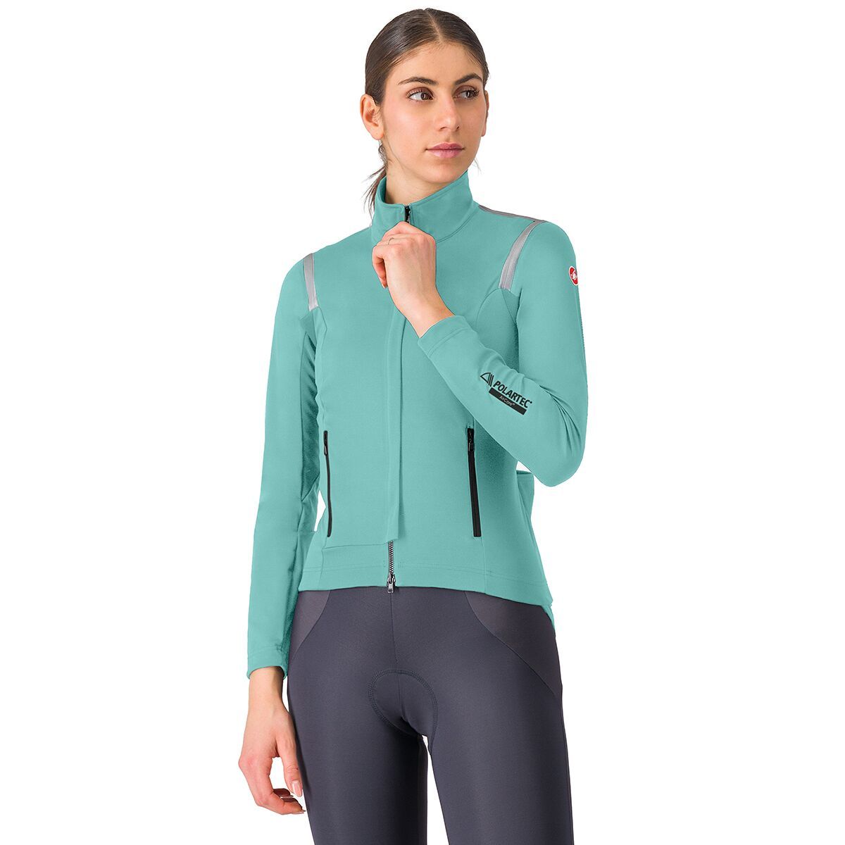 Image of Castelli Perfetto RoS 3 Jacket - Women's Pool Blue/Black Reflex, L