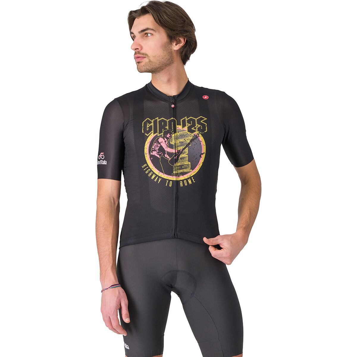 Image of Castelli #GIRO Highway To Rome Jersey - Men's Nero, XL