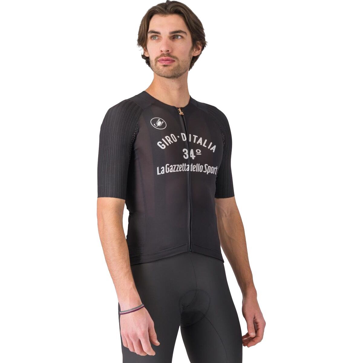 Image of Castelli Vintage Maglia Nera 34 GIRO D'Italia Jersey - Men's Nero, XL