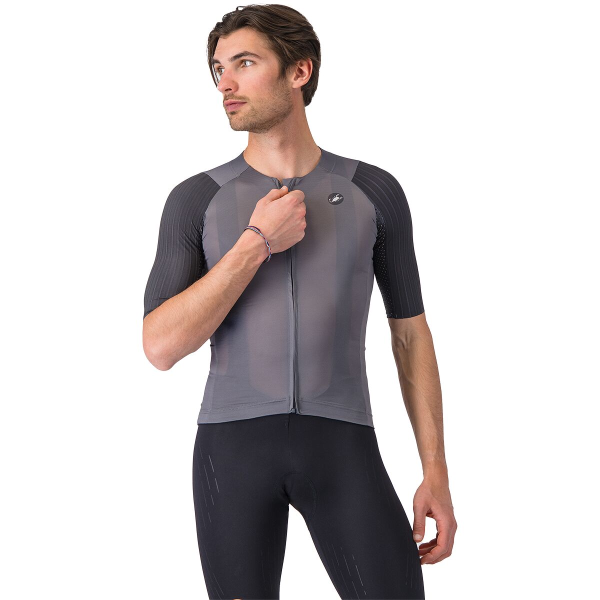 Image of Castelli Aero Race 8S Jersey - Men's Smoky Gray, XXL