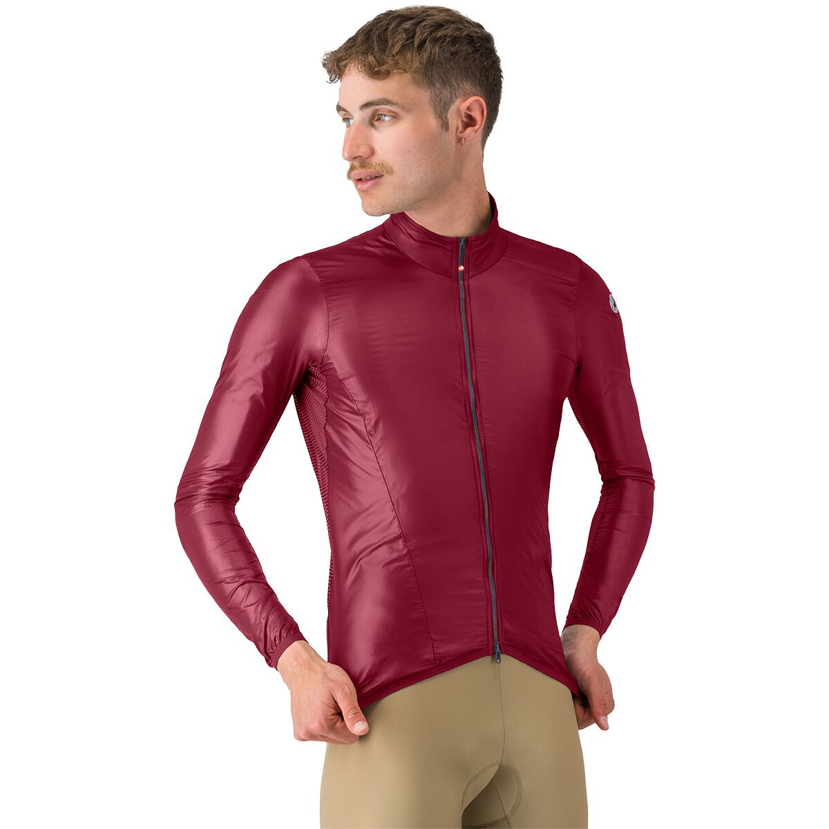 Image of Castelli Aria Shell 2 Jacket - Men's Deep Bordeaux, L