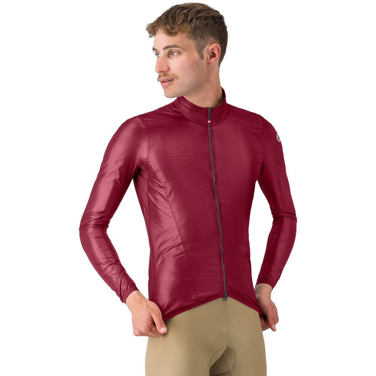 Image of Castelli Aria Shell 2 Jacket - Men's Deep Bordeaux, XL