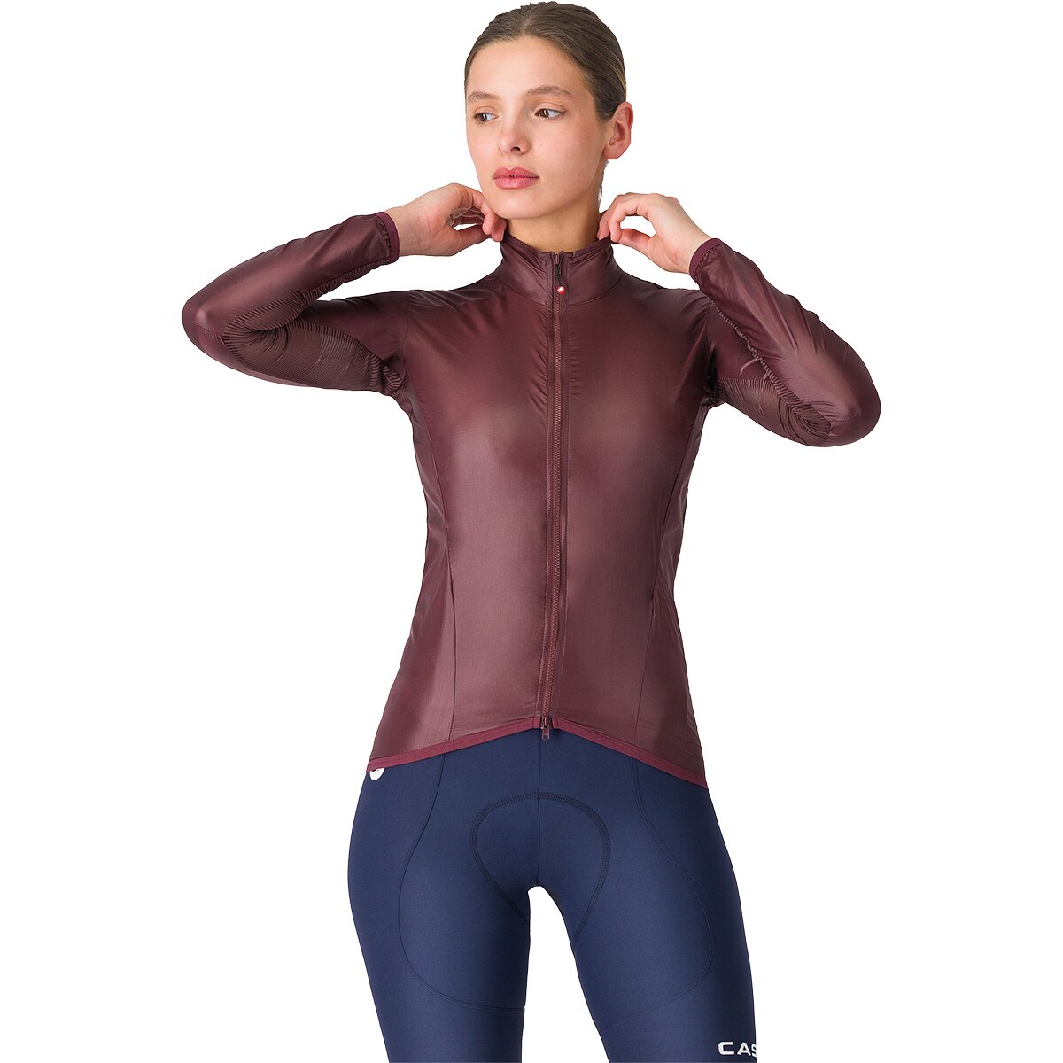 Image of Castelli Aria Shell 2 Jacket - Women's Deep Bordeaux, L