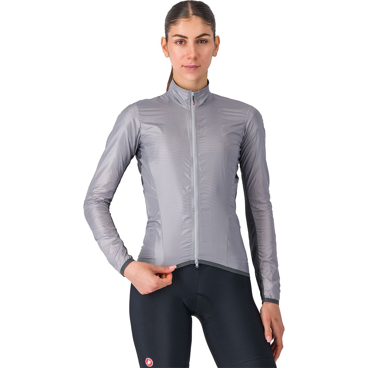 Image of Castelli Aria Shell 2 Jacket - Women's Silver Gray, L