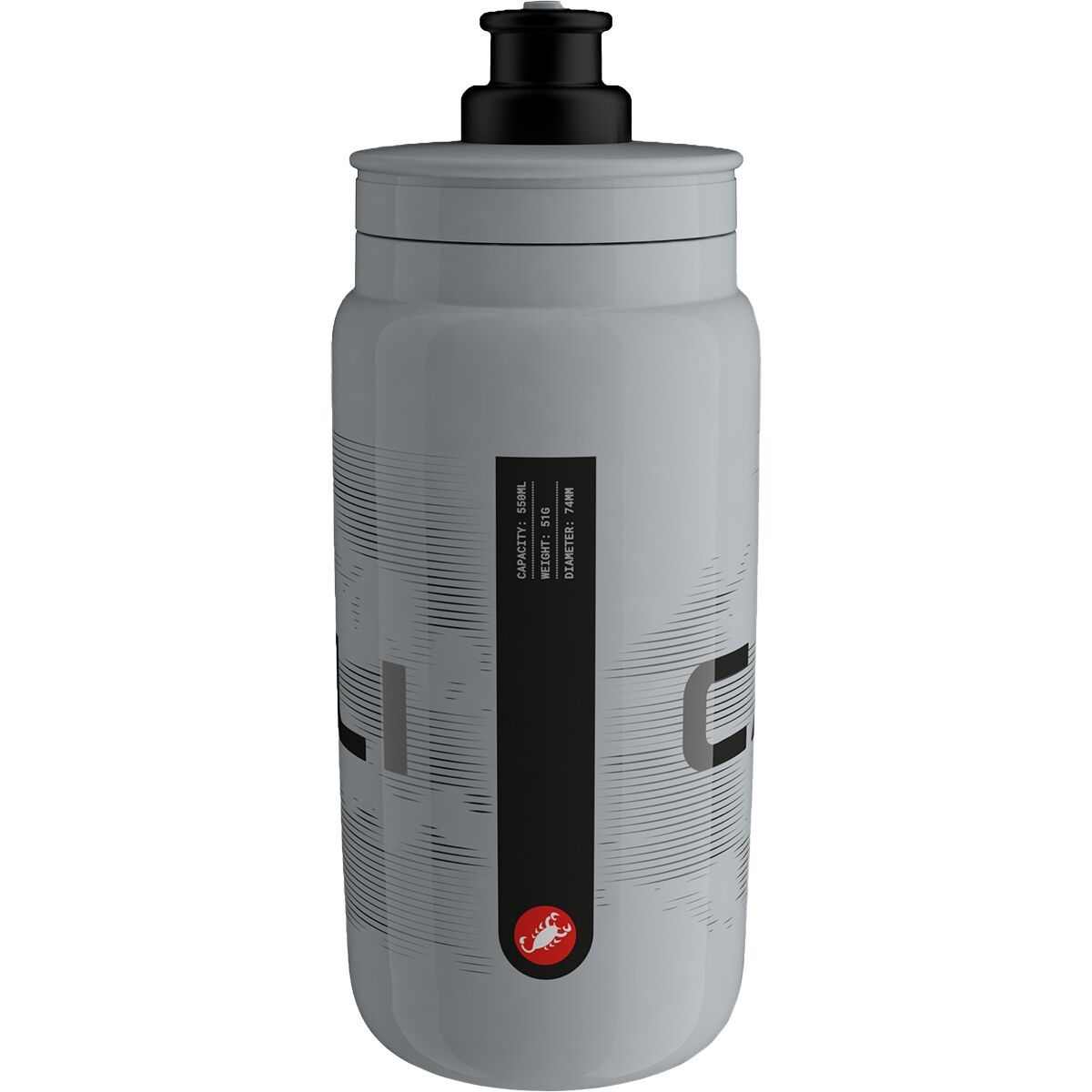Image of Castelli Cloud Water Bottle Smoky Gray, One Size
