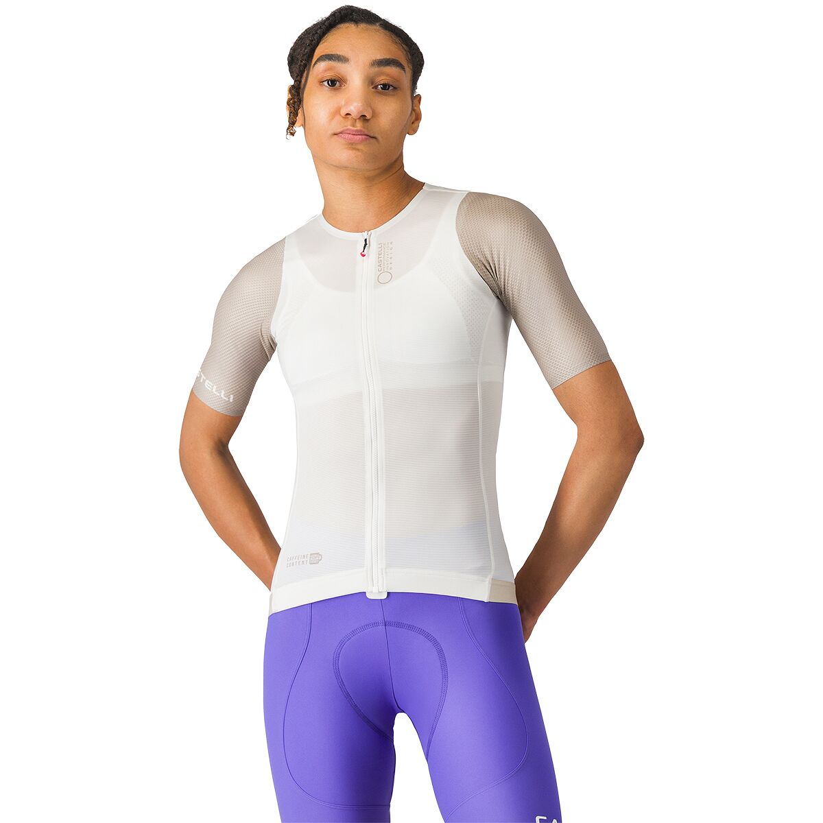 Image of Castelli Corretto Jersey - Women's Ivory/Clay-Black, XL