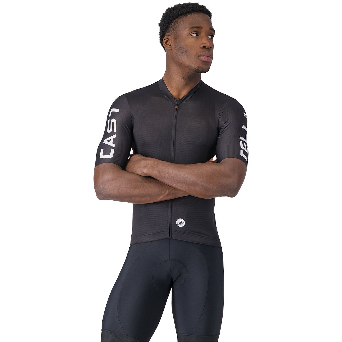 Image of Castelli Entrata Apex Jersey - Men's Black/White, M