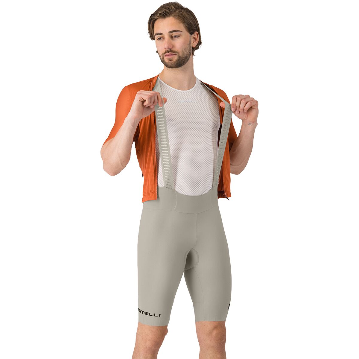 Image of Castelli Espresso 2 Bib Short - Men's Silver Moon, M