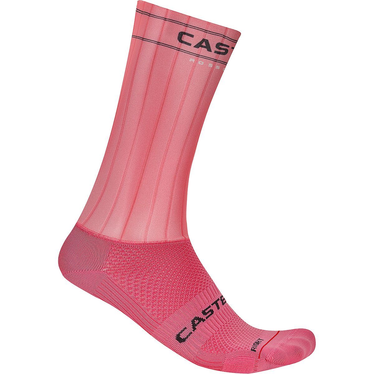 Image of Castelli Fast Feet 4 Sock Rosa Giro, L/XL