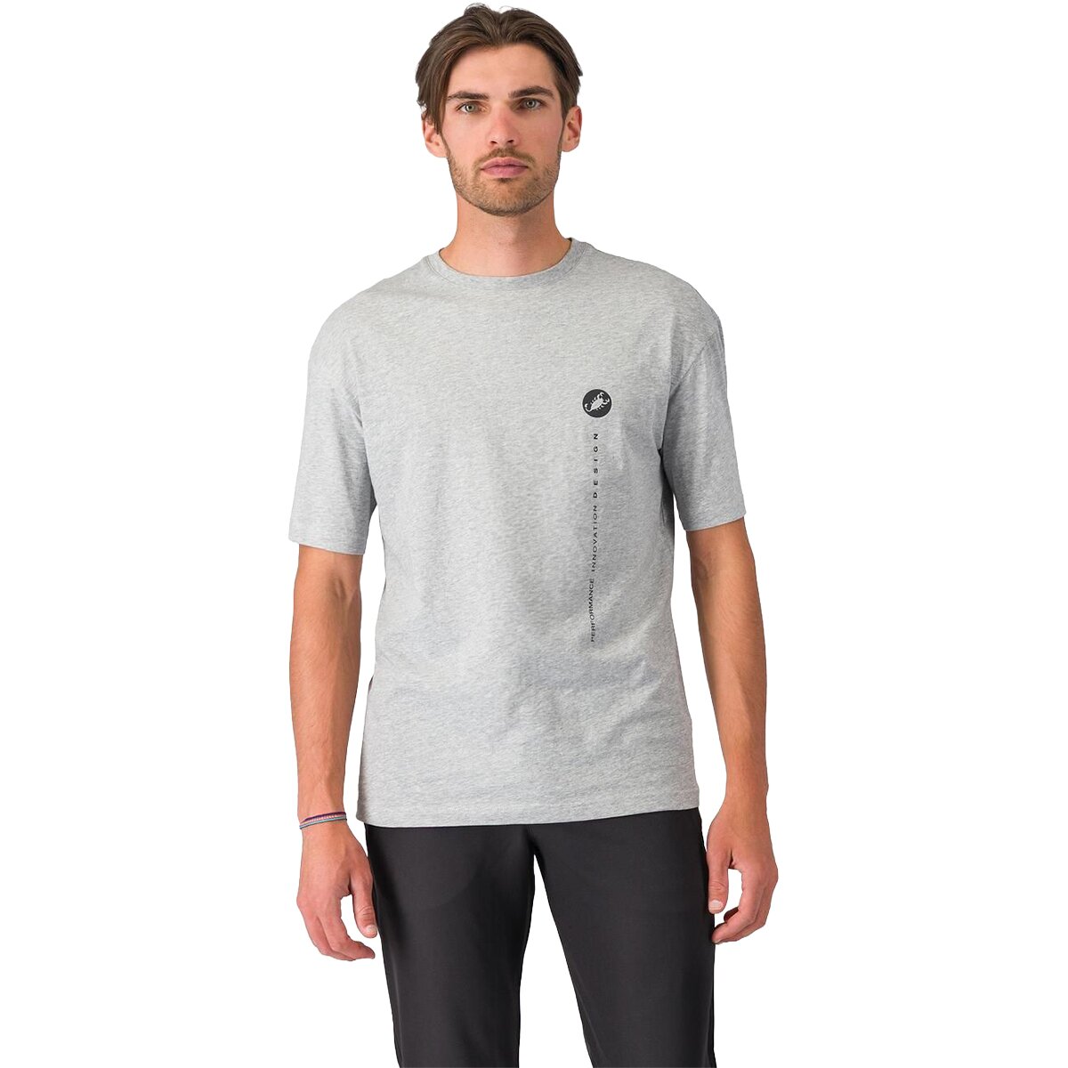 Image of Castelli Innovation Logo T-Shirt - Men's Melange Gray, S