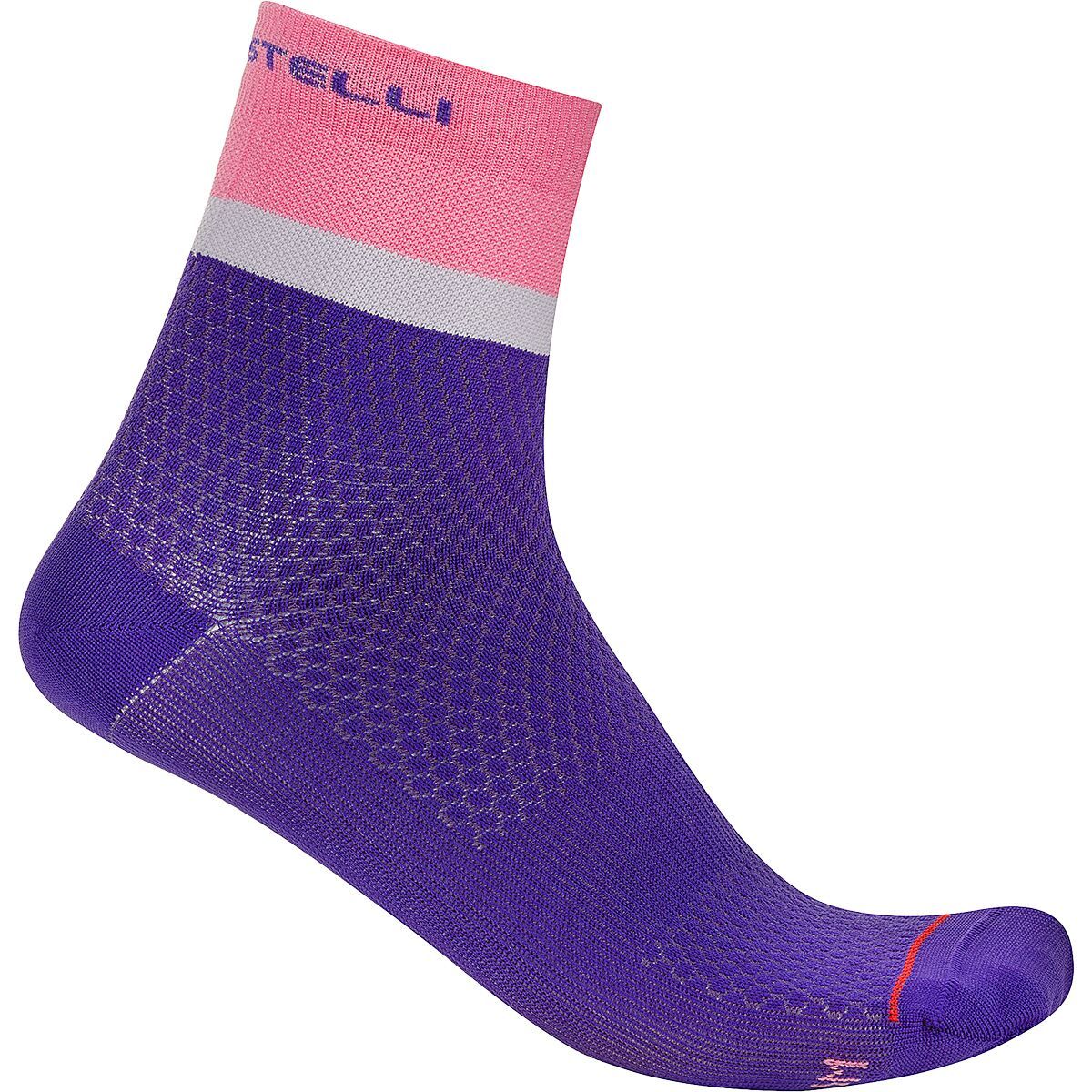 Image of Castelli Tonal Logo 12 Sock - Women's Ultraviolet/Rosa Giro-Purple Mist, S/M