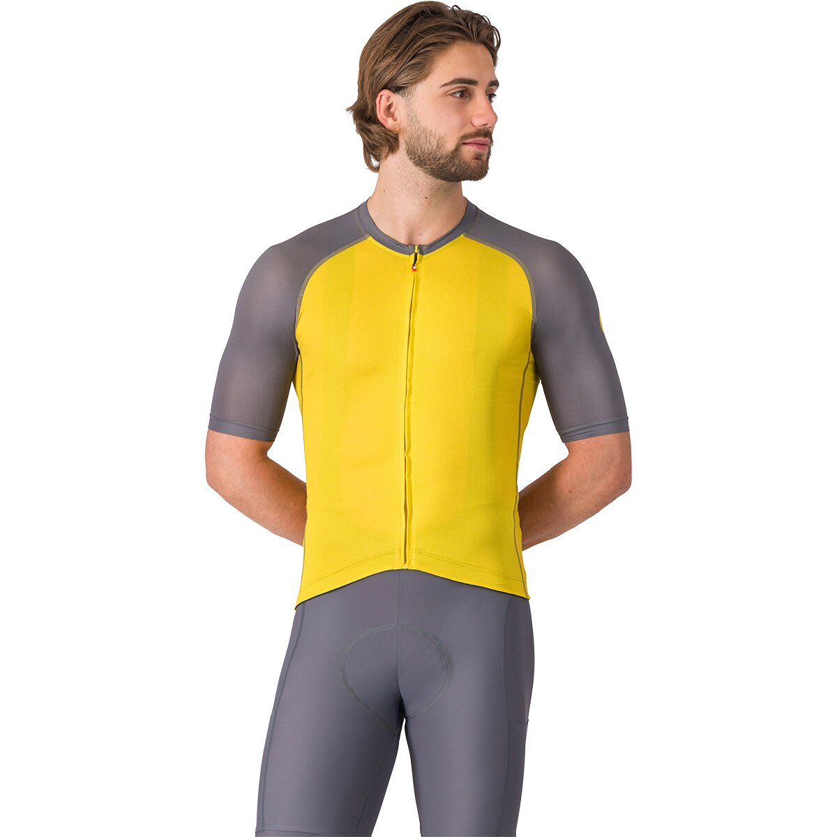 Image of Castelli Unlimited Endurance 3 Jersey - Men's Mango Mojito/Smoky Gray-Elmwood, M