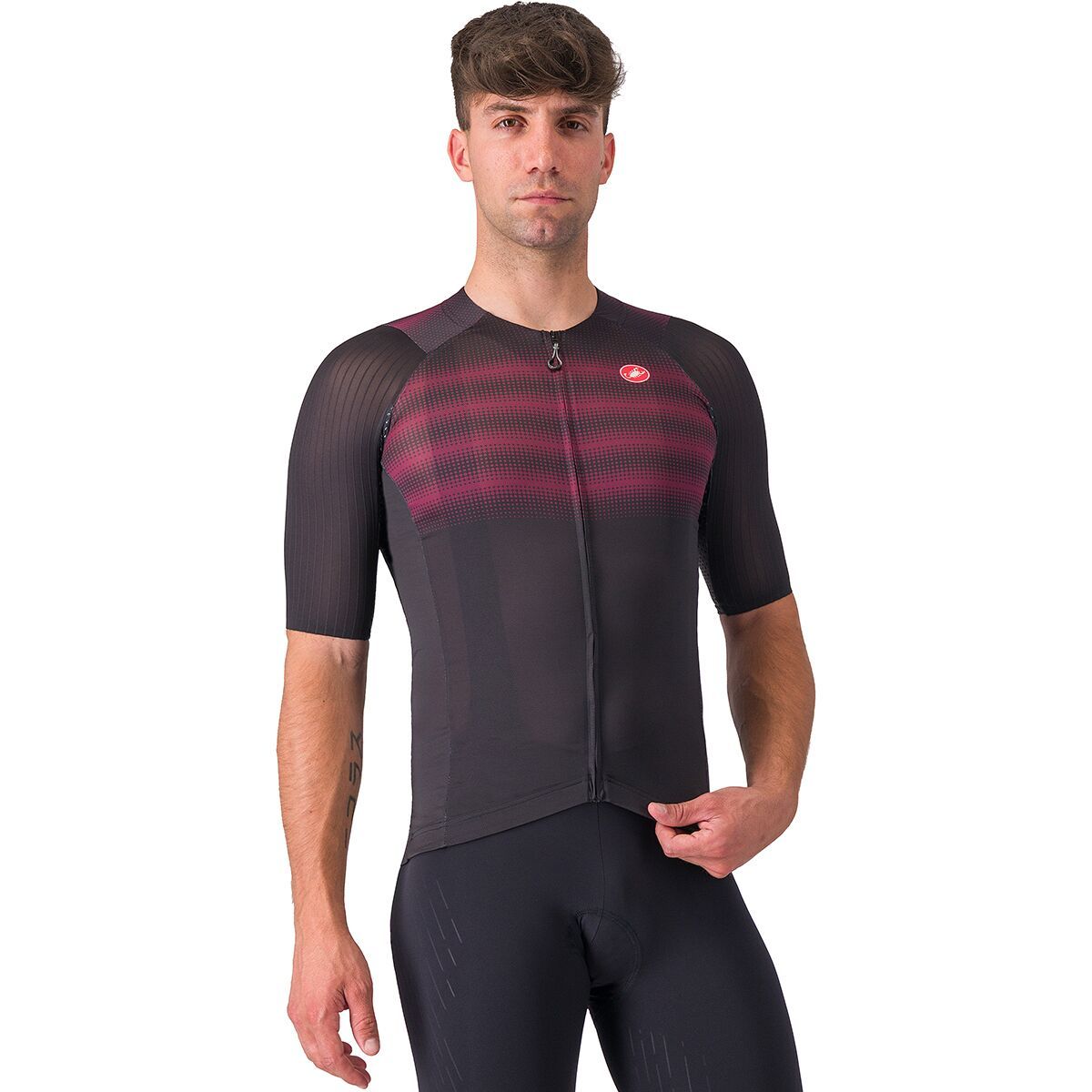Castelli Aero Race 8 Limited Edition Jersey - Men's Black/Deep Bordeaux, L