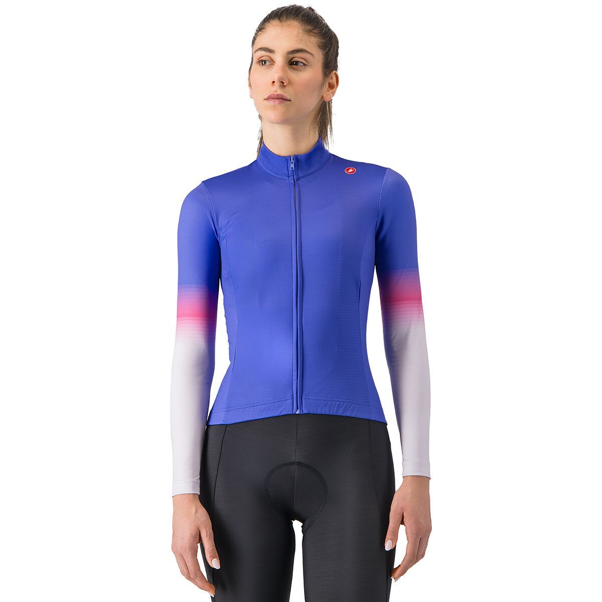 Image of Castelli Corso Thermal Limited Edition Jersey - Women's Belgian Blue/Pool Blue/Violet Pink, L